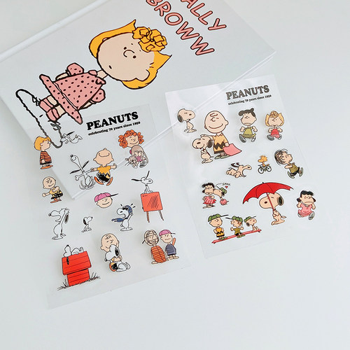 史努比透明贴纸防水PVCdiy手账