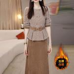 小香风毛呢套装连衣裙2025新款秋冬十三行爆款高级感巨好看两件套