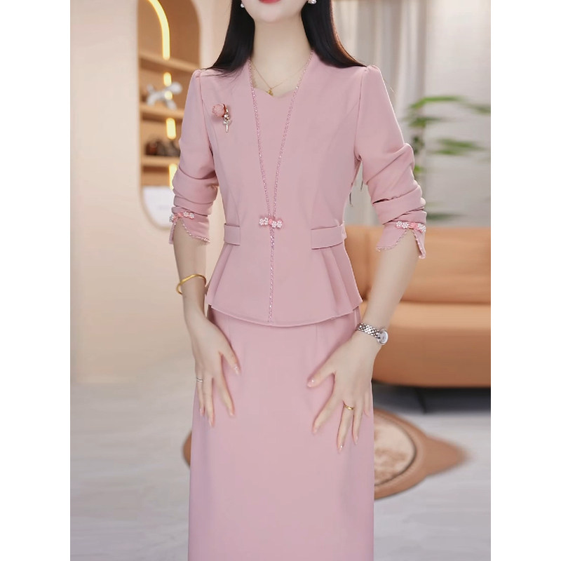 连衣裙2025新款女春秋十月一轻奢高级感高端喜婆婆婚宴装妈妈礼服