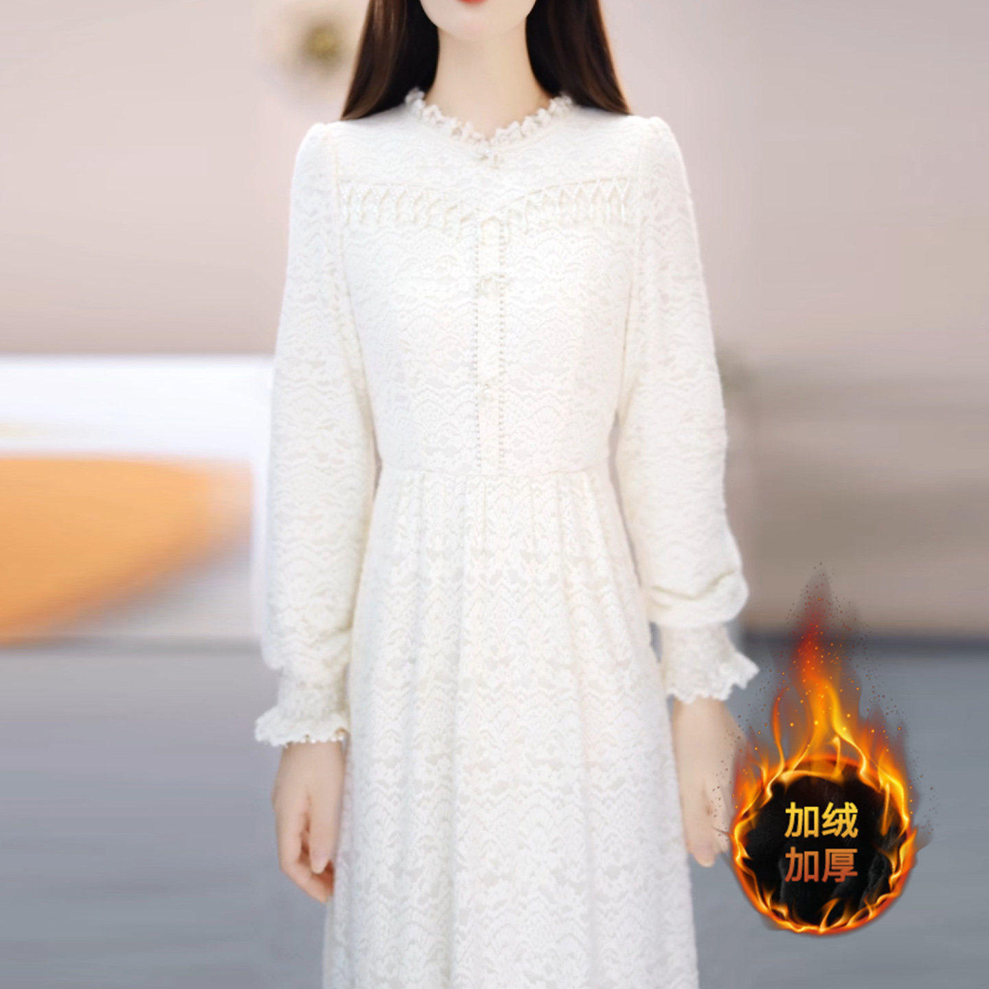 小香风连衣裙2025新款女秋冬十三行爆款加绒长袖轻奢高级感配大衣,女装/女士精品,连衣裙,淘宝优惠券,粉丝福利购,淘宝优惠卷