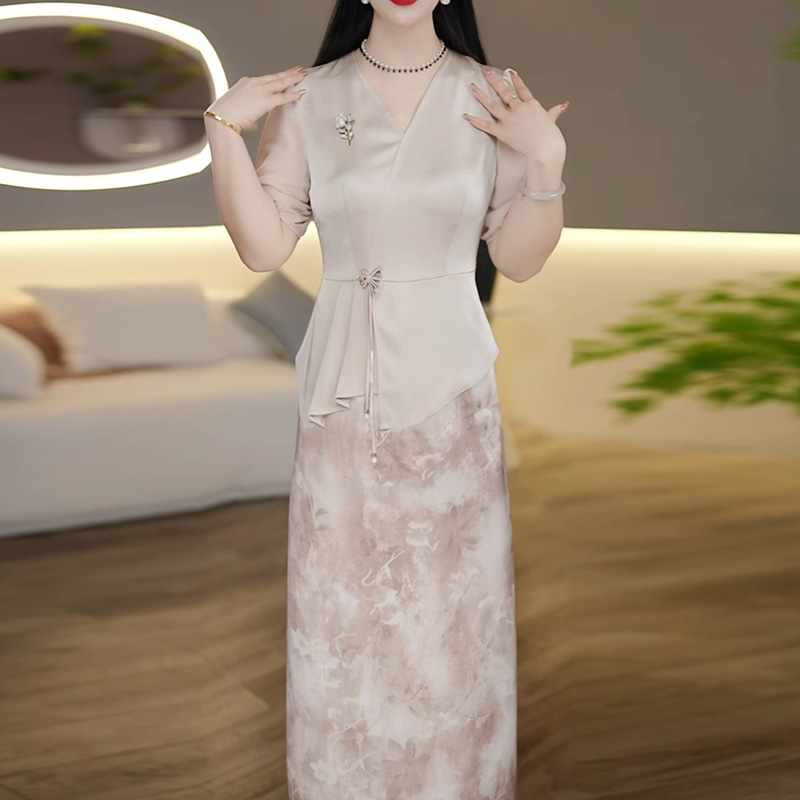 连衣裙2025新款女夏季十三行今年流行爆款气质名媛妈妈高级感裙子