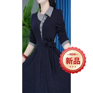 梦莎姿广州十三行女装爆款连衣裙春装2025年新款中年妈妈收腰裙子