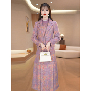 美瑞小香风西服套裙女秋冬2025新款 连衣裙两件套 好看气质高贵爆款