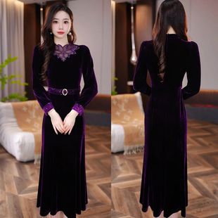 连衣裙2025新款今年流行爆款冬季收腰显瘦洋气减龄轻奢女人味打底