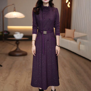 连衣裙2026新款女春秋十三行爆款加厚轻奢高级感气质妈妈配大衣冬