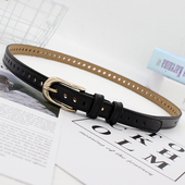 饰裤 女士细腰带镂空时尚 装 百搭学生针扣多孔免打孔皮带个性 带 韩版