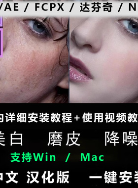pr/ae磨皮插件beautybox6.02视频美容美颜美白中文win/mac