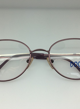 日单doos金色棕色紫色桃形框眼镜架男女通用镜框