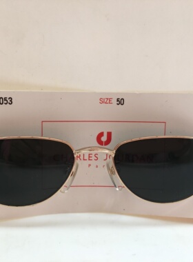 中古charles jourdan cj7053金色合金小框太阳眼镜墨镜日本产