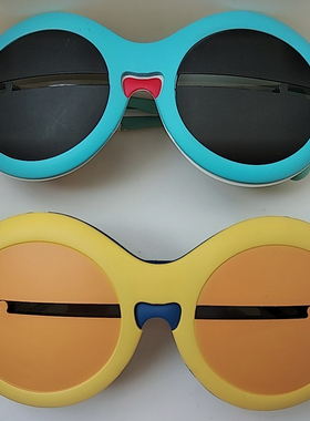 PROSUN明亮彩色儿童圆框太阳镜翻盖男童女童墨镜