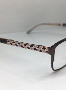 lulu guiness L770浅棕色合金小框眼镜架小脸近视框架