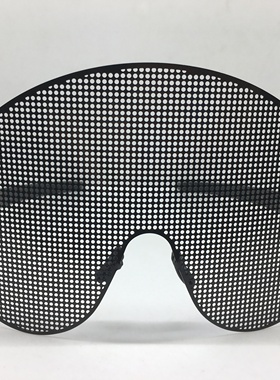 无螺丝系列个性夸张弧形网格状面具眼镜黑色框