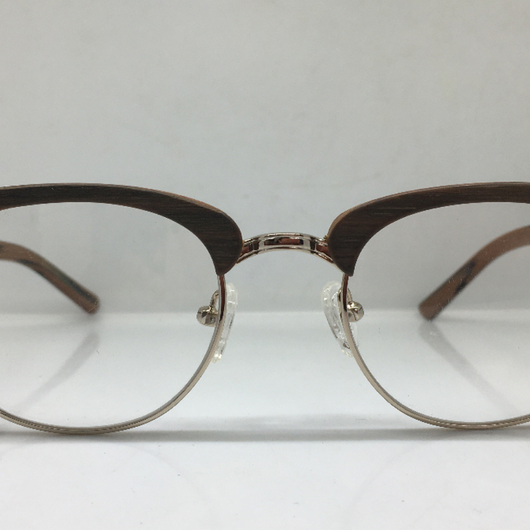 Eyebuydirect concorde 棕色仿木板材眉线框眼镜商务简约款近视框