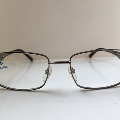 Safilo Elasta 3083不锈钢长方形眼镜近视眼镜架男女通用意大利产