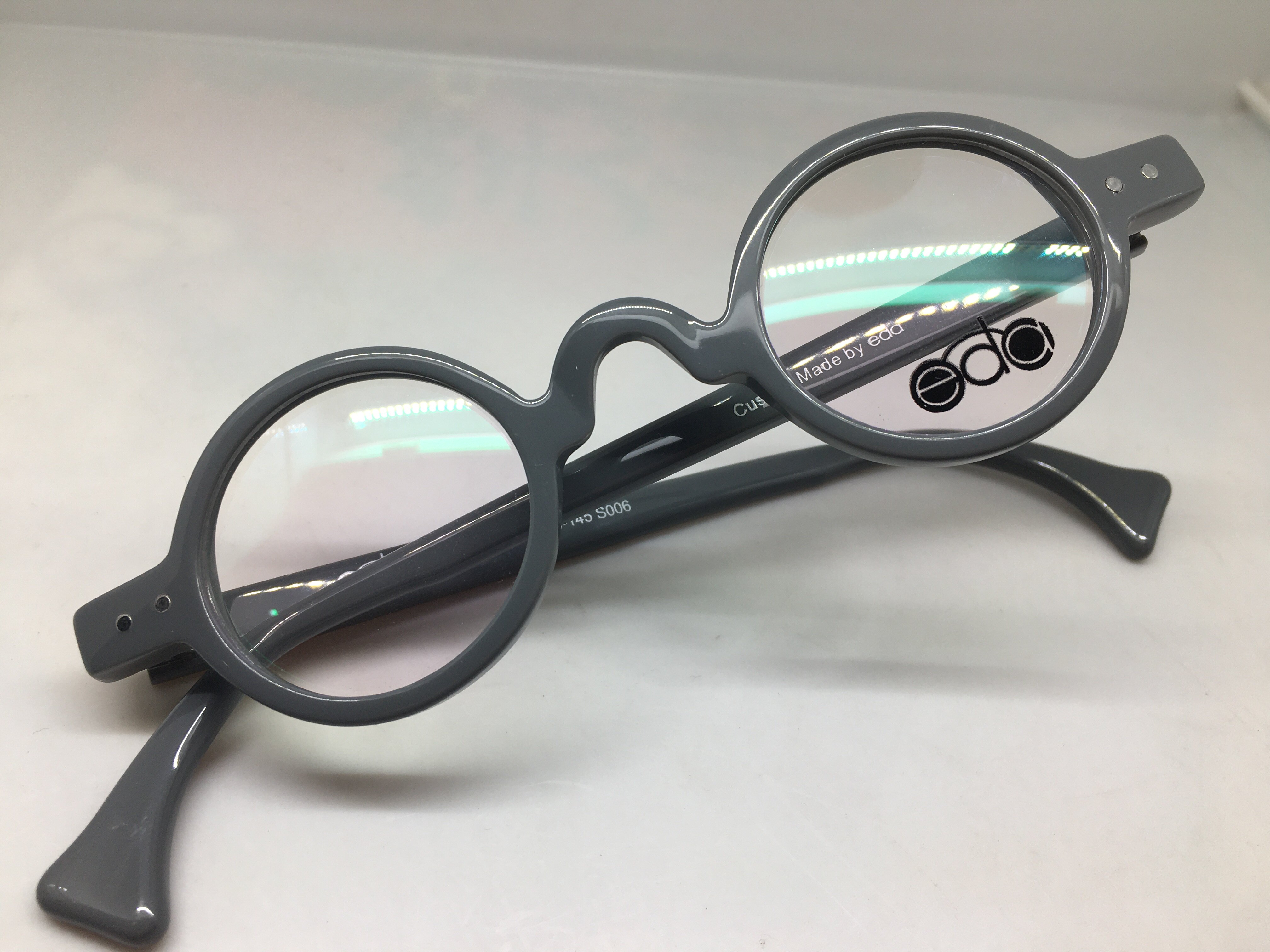 eda手工板材小脸圆框眼镜男女通用小框眼镜架复古