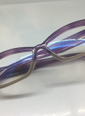 EYECRAFT 3017D 透明紫色板材小脸猫眼眼镜 女防蓝光眼镜平面镜