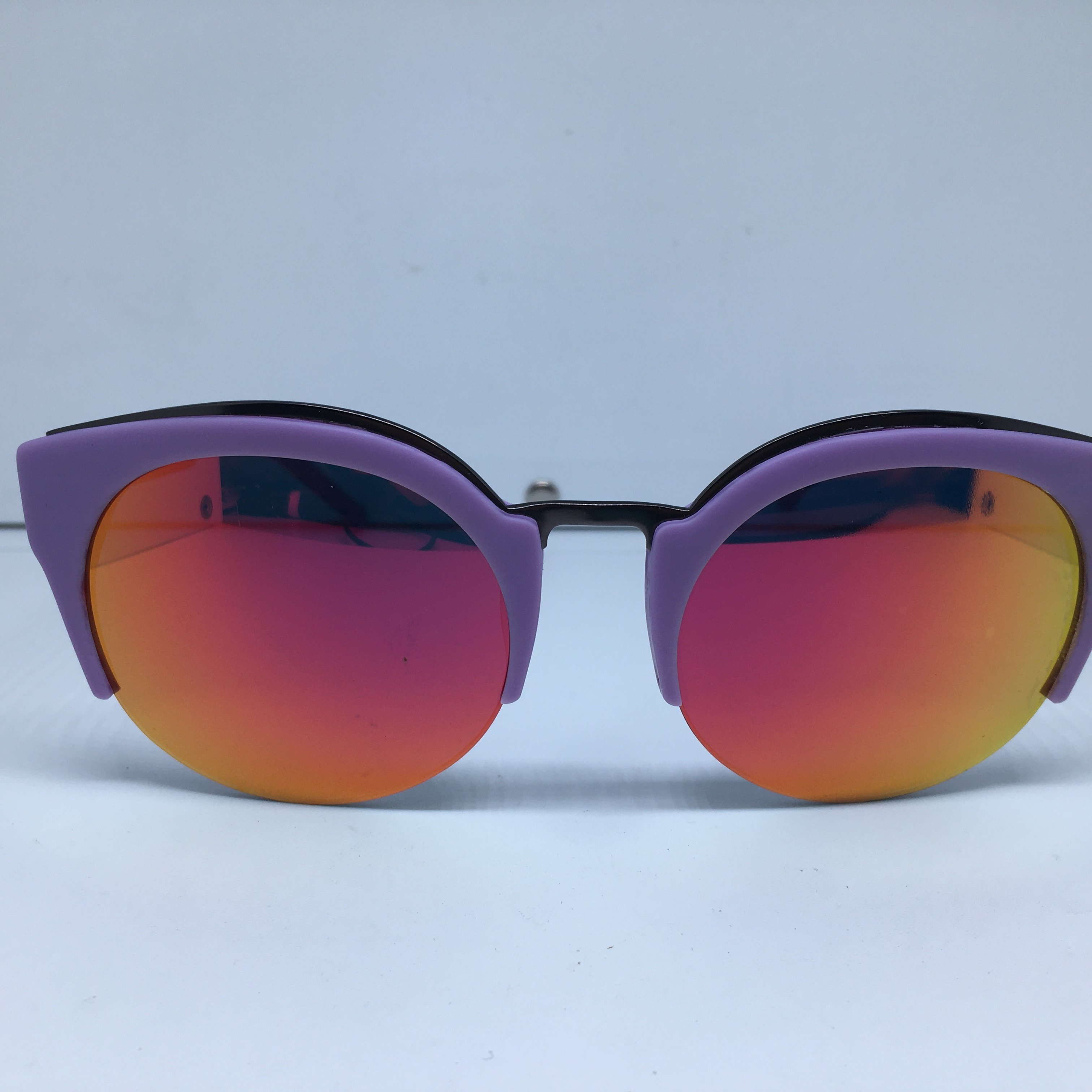 紫色半框复古桃形太阳眼镜镀膜墨镜女,ZIPPO/瑞士军刀/眼镜,眼镜架,淘宝优惠券,粉丝福利购,淘宝优惠卷