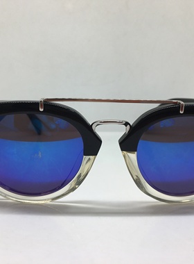 E8321S EJE Optico Sistema手工板材黑色透明拼接复古太阳镜墨镜