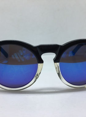 E8433S EJE Optico Sistema 手工黑色透明复古框太阳镜文艺墨镜