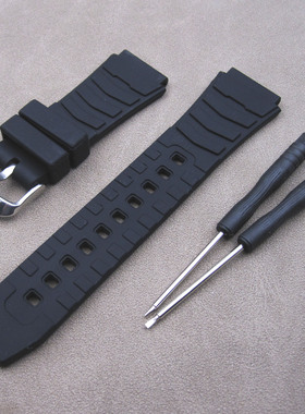 代用卡西欧表带PRG-80/PAG-80/PRW-1000/PRW-1100 凸口硅橡胶表链