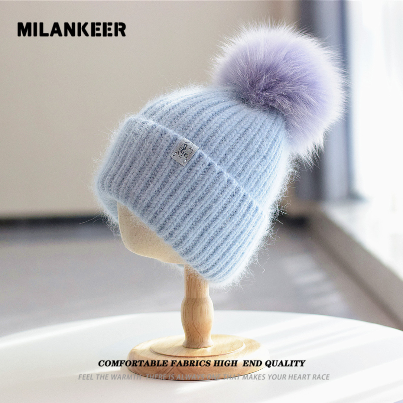 花儿与少年同款撞色狐狸毛球针织帽女冬季保暖护耳帽兔绒毛线帽潮,服饰配件/皮带/帽子/围巾,帽子,淘宝优惠券,粉丝福利购,淘宝优惠卷