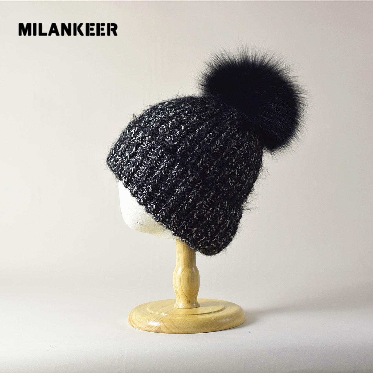 新款金线羊绒针织帽秋冬保暖