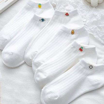 春夏季薄款ins潮百搭卡通运动吸汗船袜子学院女士学生字母短袜女