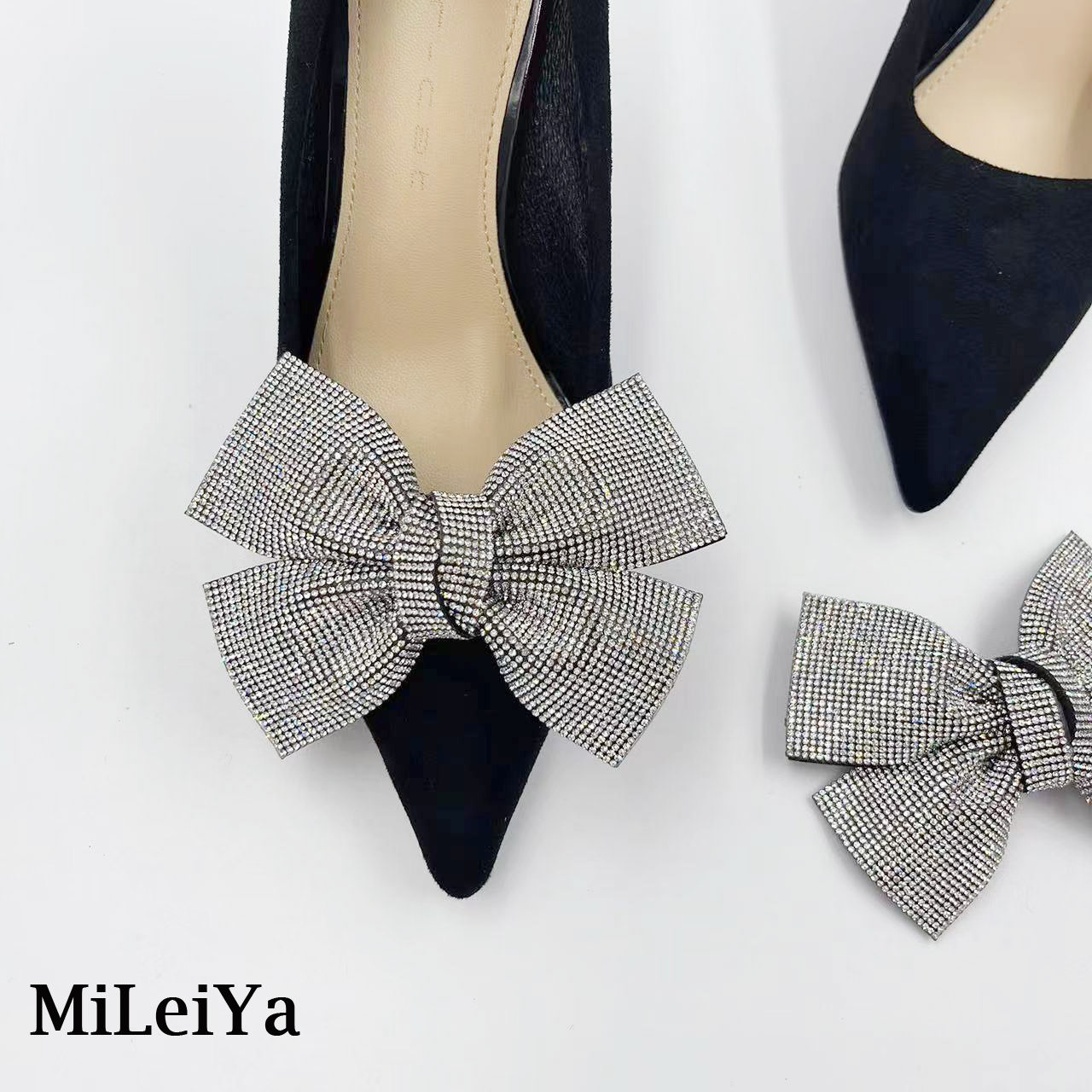 MiLeiYa 轻奢风满钻蝴蝶结扣饰 高跟鞋平底鞋配饰可拆卸diy鞋饰花,服饰配件/皮带/帽子/围巾,鞋扣,淘宝优惠券,粉丝福利购,淘宝优惠卷
