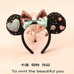 可爱米奇领结发箍超萌卡通糖果发卡游乐园拍照道具活动表演头饰品