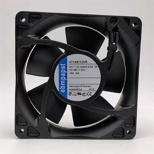 新款ebmpapst TYP 4114N/12HR 24V 345mA 8.3W 12038金属轴流风机