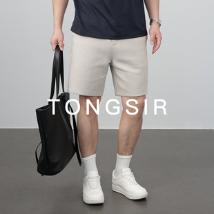 TONGSIR Heavy Soft 高克重针织短裤男宽松美式五分裤休闲运动裤