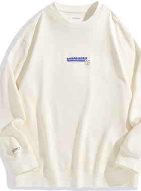 鸟家秋季男士后背卡通小人圆领卫衣纯棉百搭休闲套头衫D3202/F8