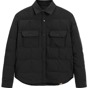 (鸟)冬季男士通勤轻薄衬衫白鸭绒外套保暖黑色羽绒服潮C4101/Y6