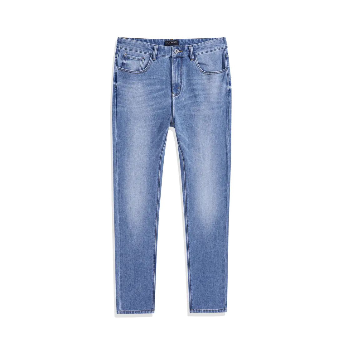 1号款（鸟）春秋男士紧身牛仔裤百搭时尚水洗直筒长裤C1A04/D19