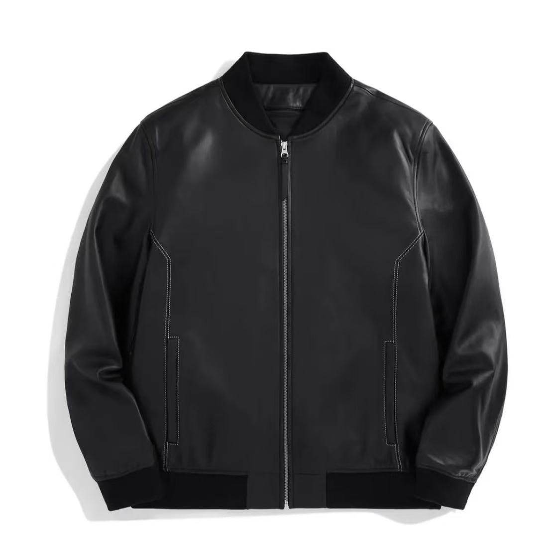 （鸟）秋冬男士保暖羽绒内胆绵羊皮皮衣棒球领真皮休闲外套C4F06,男装,皮衣,淘宝优惠券,粉丝福利购,淘宝优惠卷