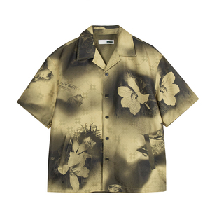 花朵衬衣套装 男士 短裤 翠华联名款 衬衫 夏季 短袖 10630 时尚 欧