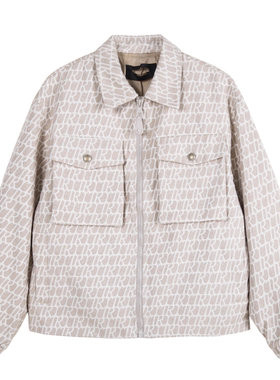 （欧）秋季男士夹克时尚提花大口袋装饰宽松翻领拉链外套92810/L3