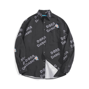 男士 联名外穿式 印花长袖 100莱赛尔 衬衣C1418 春秋季 衬衫 鸟