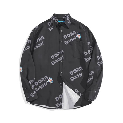 100莱赛尔（鸟）春秋季男士联名外穿式印花长袖衬衫衬衣C1418/A