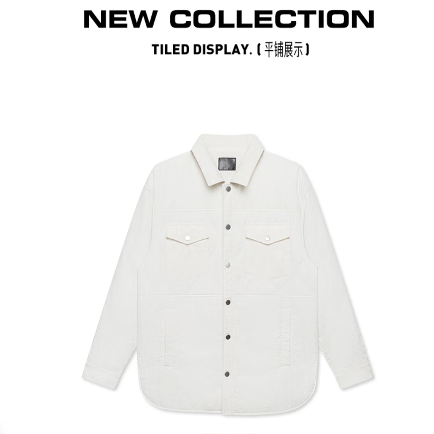 G家秋冬季男士百搭灰白系列夹克外套简约纯色保暖外套21020J/i2