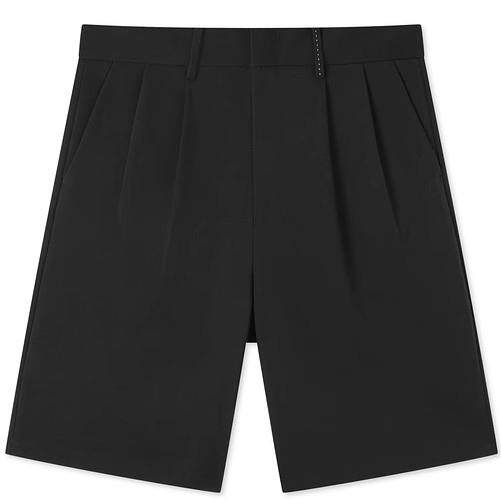 G家2025夏季男士休闲短裤黑色基础简约阔腿裤时尚五分裤2767C/B2