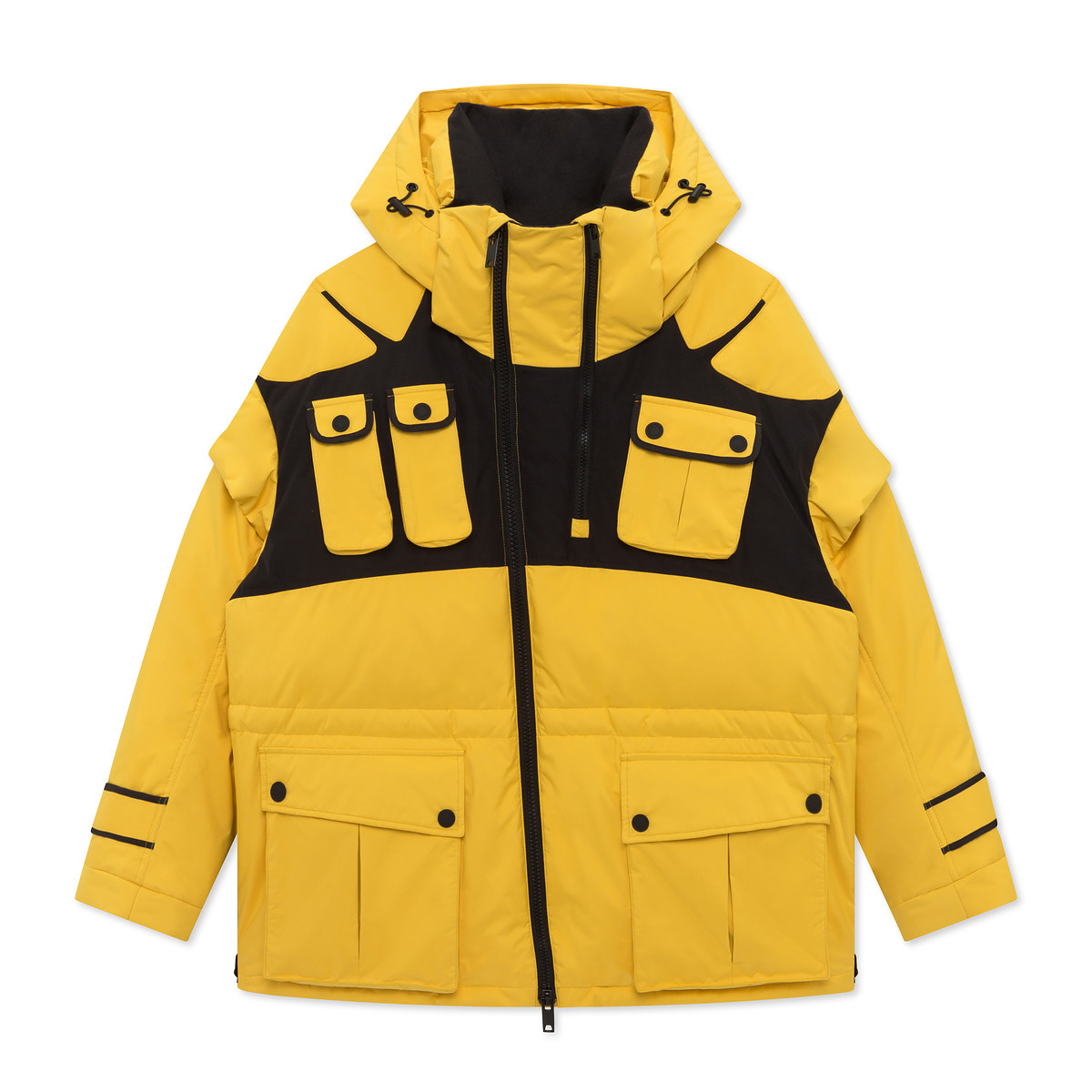 G家冬季男士时尚撞色羽绒服