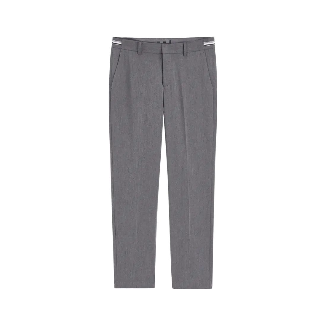 （鸟）春季男士商务休闲通勤直通裤修身长裤简约百搭潮C2133/E23