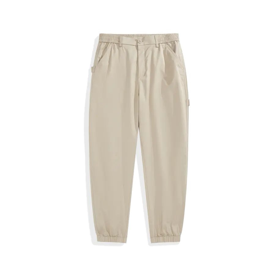 （鸟）春夏男士卡其色松紧腰束脚九分裤休闲裤锥型宽松潮C2137/L6