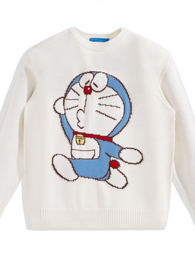 （鸟）冬季男士白色毛衣时尚联名保暖绵羊毛套头针织衫C1320/A1