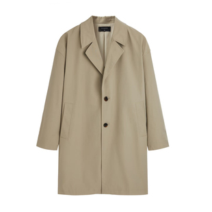 （鸟）春秋季男士风衣时尚卡其单排扣中长款休闲薄外套C3207/H17