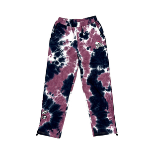 亚文化刺绣骷髅十字长裤 街头宽松高腰裤 女 扎染卫裤 断片小说原创