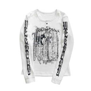 断片小说&湿体联名 原创朋克亚文化长袖T恤无性别合身中性修身女
