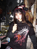 断片小说&湿体联名款 原创亚文化朋克假两件长袖 T恤宽松中性上衣