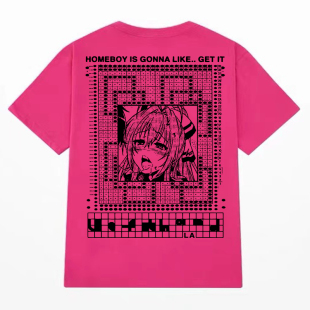 亚比原创二次元 T恤原宿风辣妹日系潮牌上衣女 卡通漫画短袖